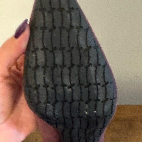 ❤️🔥❤️🔥 Thierry Rabotin Narrow Stamped Purple Suede Slip On Heeled Shoes - Picture 6 of 10